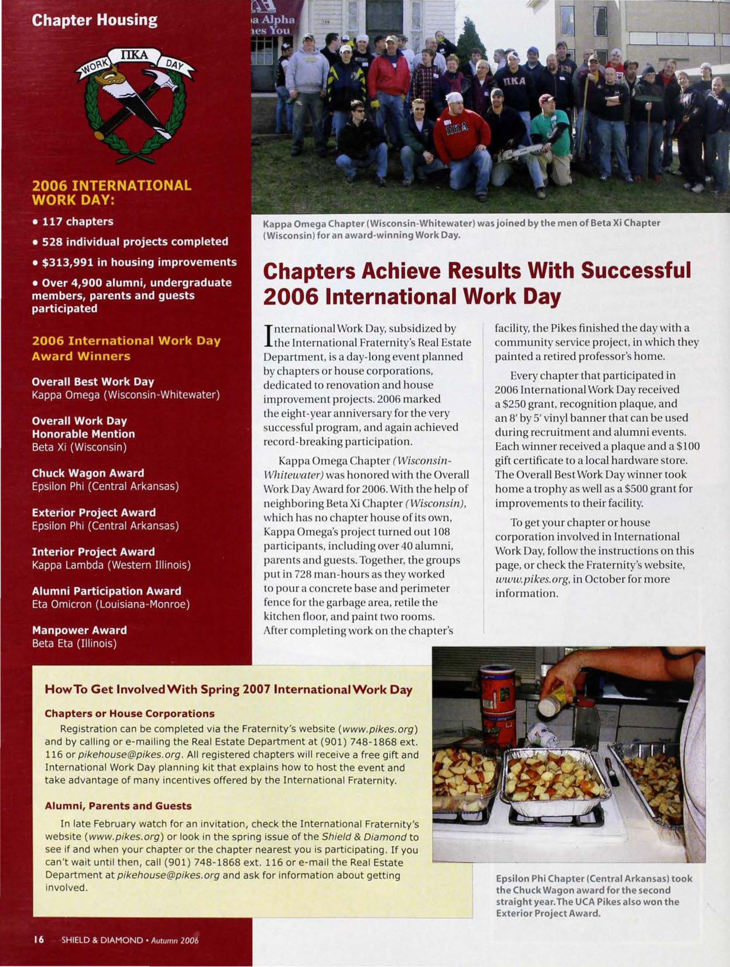 Chapter Housing, Autumn 2006